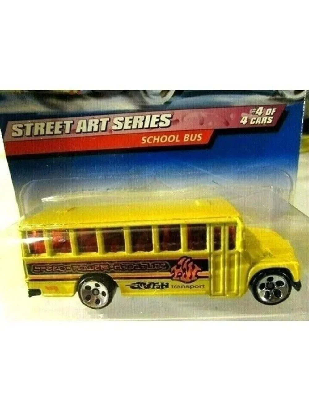 Vintage Die Cast Hot Wheels 1998 School Bus Street Art Series Yellow #952 1:64